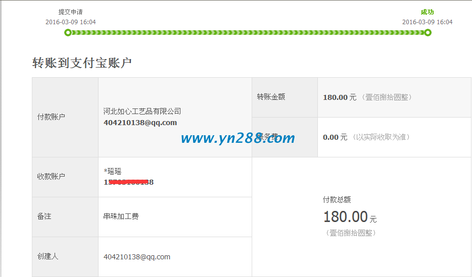 邯鄲肥鄉(xiāng)崔小妹試做珠繡成功，錄取會員收到加工費(fèi)(圖1)