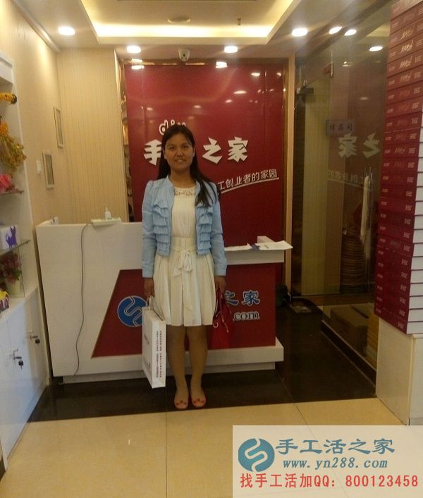 手工愛好者的福音！河南濟(jì)源程女士來(lái)手工活之家考察找到珠繡手工活(圖1)