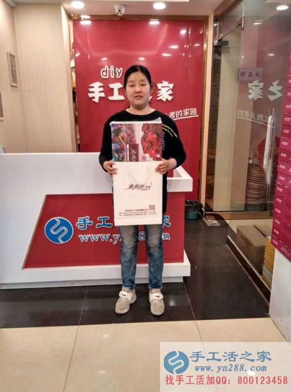欲組織人做手工活串珠繡賺錢(qián)，邯鄲臨漳縣楊女士來(lái)手工活之家考察(圖1)