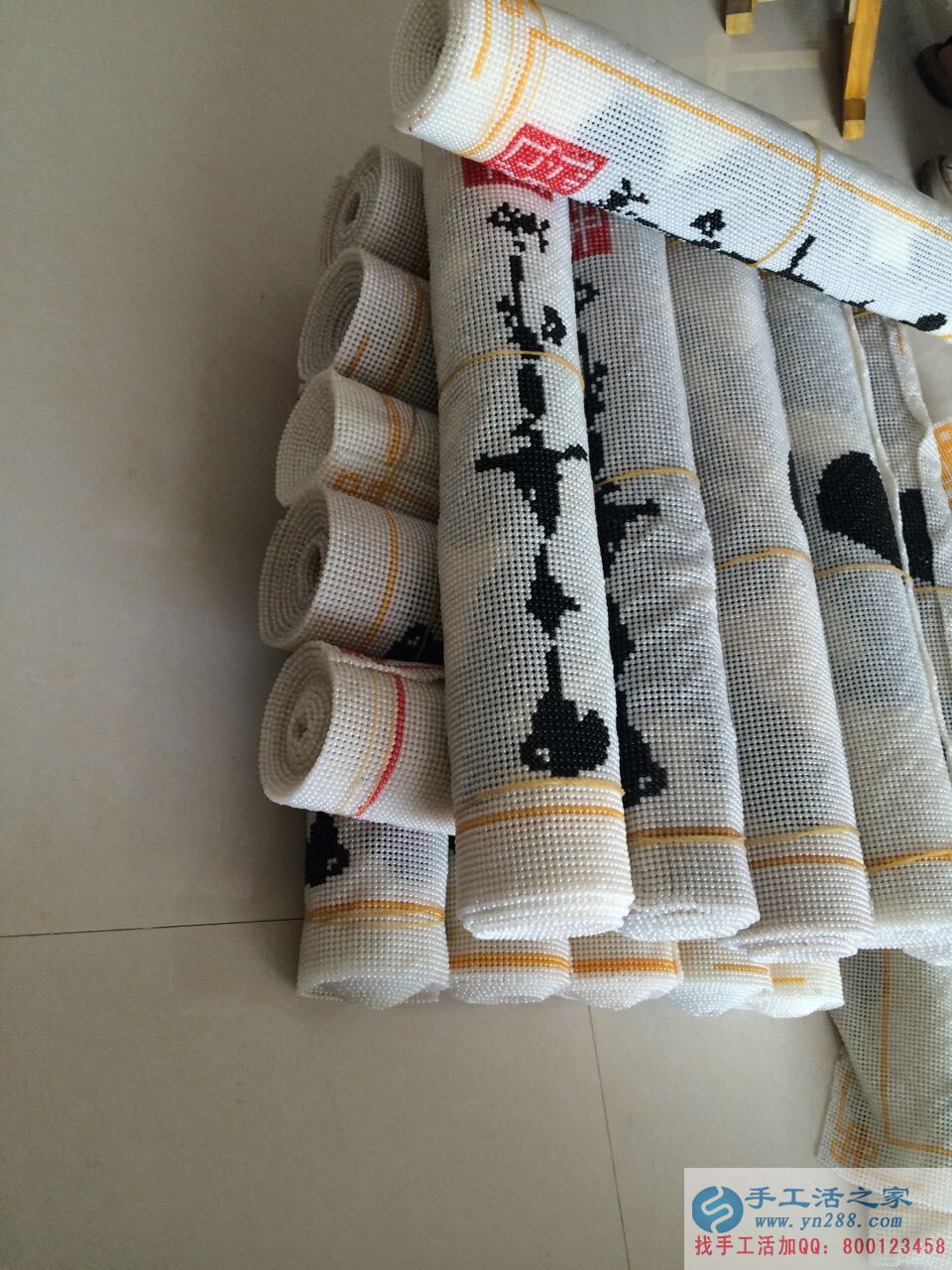 安徽淮海蔡先生節(jié)假期間來手工活之家考察串珠繡項目，在家做手工活賺錢