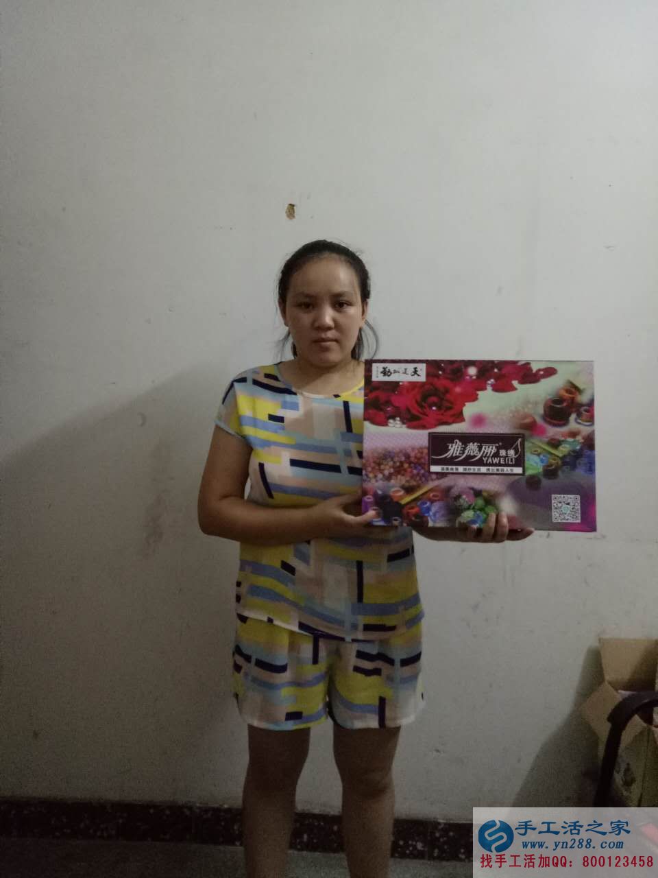 廣州深圳黃女士在家做手工活彩珠繡兼職，不收押金正規(guī)外發(fā)加工廠家