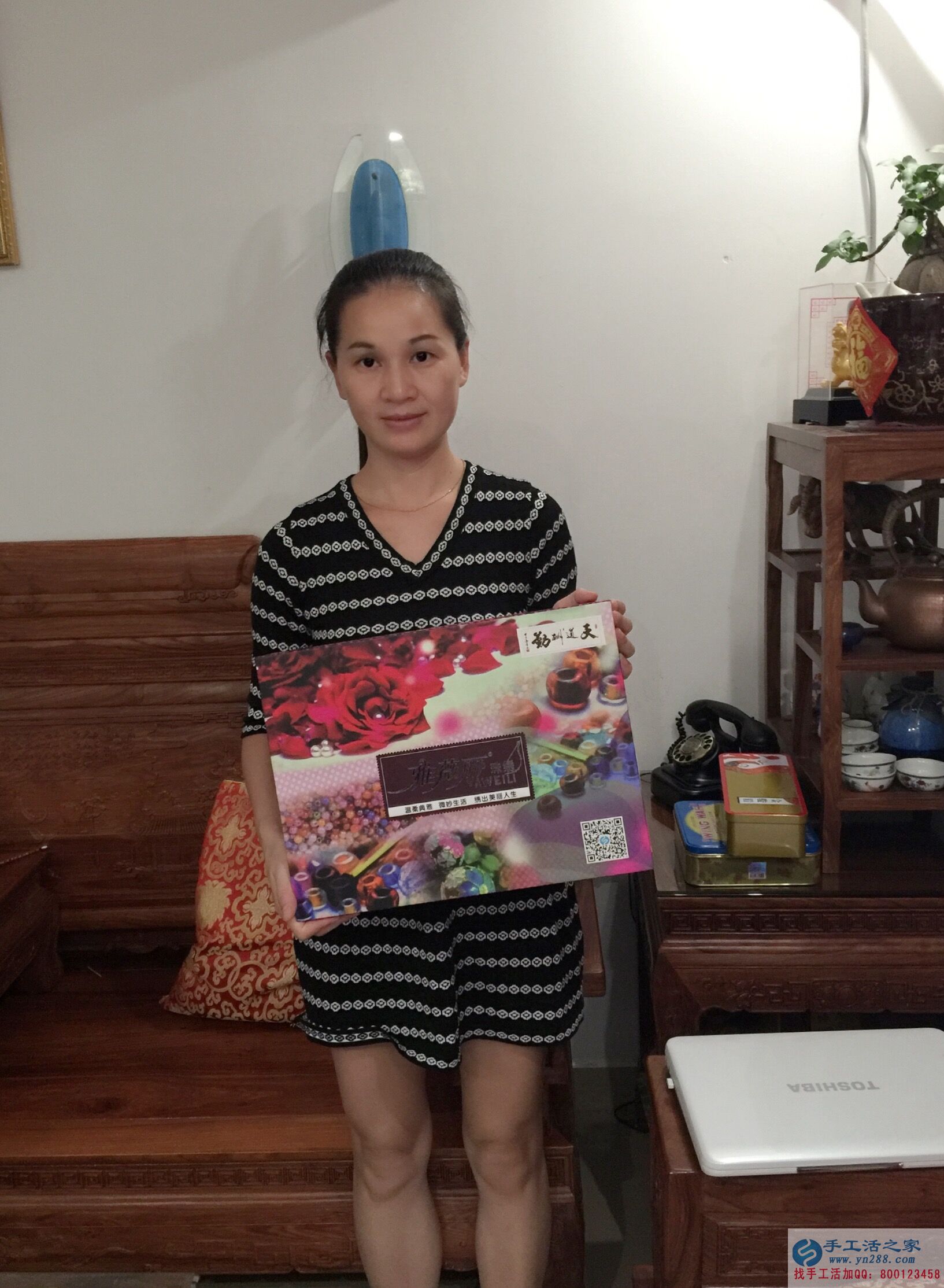 免費(fèi)領(lǐng)料回家做手工活，廣東深圳林女士在家做手工活賺錢