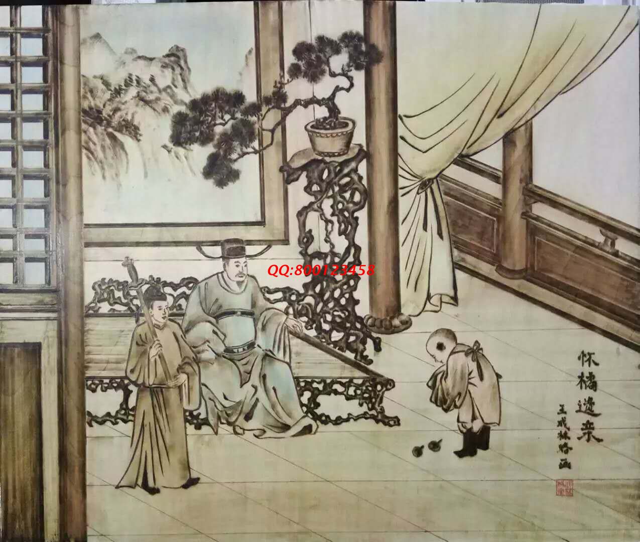 【民間手工藝品推介】邱縣傳統(tǒng)純手工烙畫，《二十四孝系列》預(yù)約定制，尺寸46*39cm
