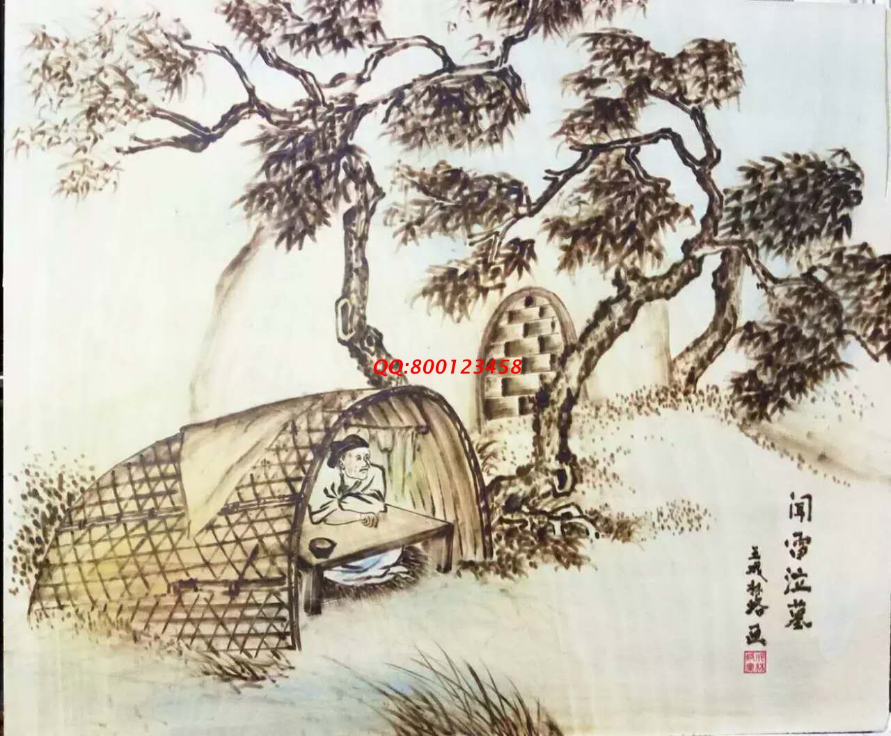 【民間手工藝品推介】邱縣傳統(tǒng)純手工烙畫，《二十四孝系列》預(yù)約定制，尺寸46*39cm
