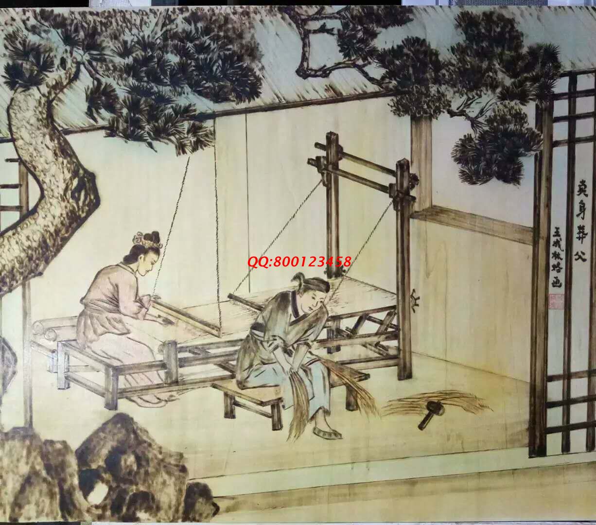 【民間手工藝品推介】邱縣傳統(tǒng)純手工烙畫，《二十四孝系列》預(yù)約定制，尺寸46*39cm