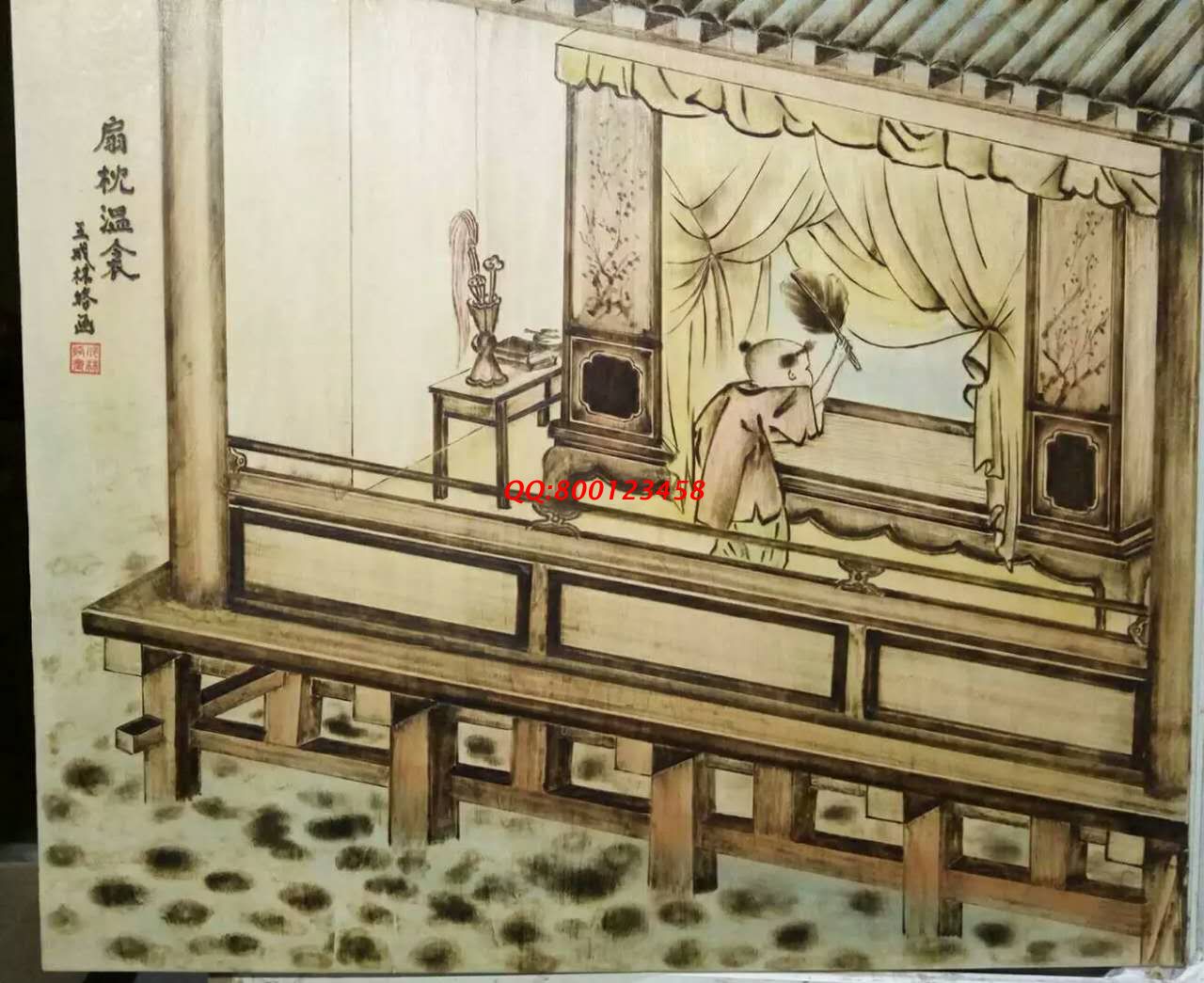 【民間手工藝品推介】邱縣傳統(tǒng)純手工烙畫，《二十四孝系列》預(yù)約定制，尺寸46*39cm