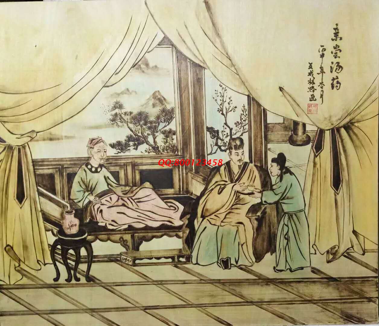 【民間手工藝品推介】邱縣傳統(tǒng)純手工烙畫，《二十四孝系列》預(yù)約定制，尺寸46*39cm