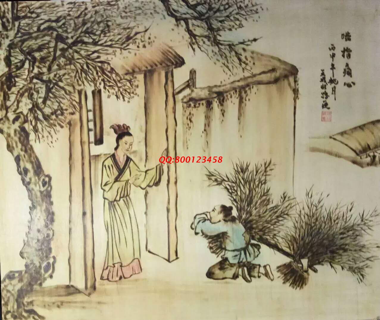 【民間手工藝品推介】邱縣傳統(tǒng)純手工烙畫，《二十四孝系列》預(yù)約定制，尺寸46*39cm