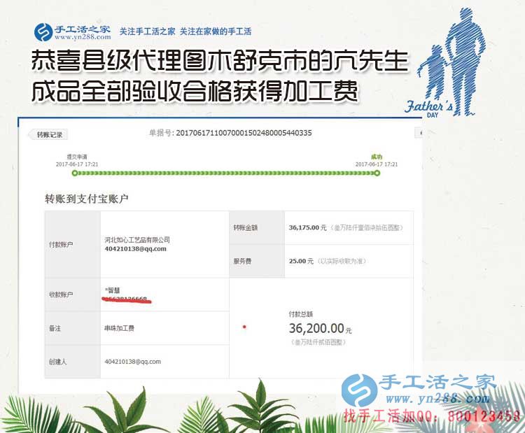  16326元到36200元只用了十四天，代理亢先生是怎樣做珠繡手工活外發(fā)加工創(chuàng)業(yè)賺錢？
