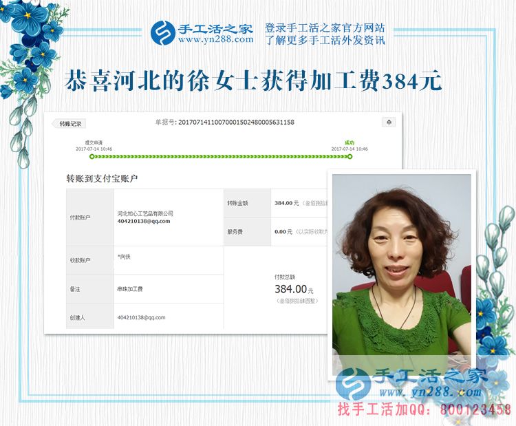 巧手營造美麗，河北承德的美容師徐女士，在家兼職做手工活賺錢(圖1)