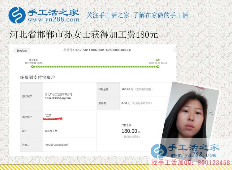 工作了，河北應(yīng)屆大學(xué)畢業(yè)生孫女士依然堅持在校做了兩年的珠繡畫手工活(圖1)