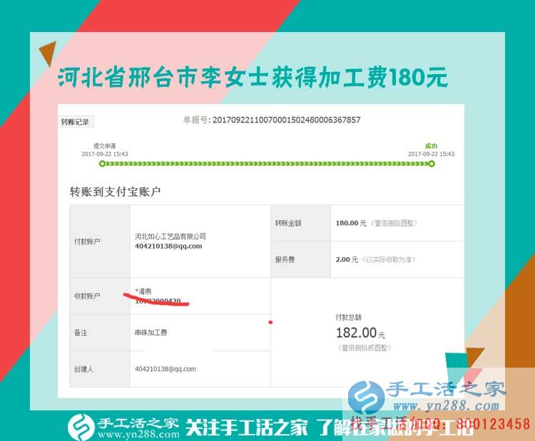 大家都在做串珠繡賺錢，河北邢臺(tái)李女士與鄰居們都是手工活之家的好會(huì)員(圖1)