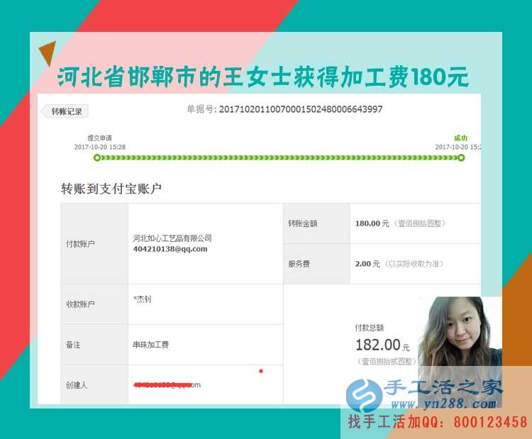 業(yè)務(wù)經(jīng)理的意外收獲，河北邯鄲美女王女士招商不成卻做起了手工活兼職賺錢(圖1)