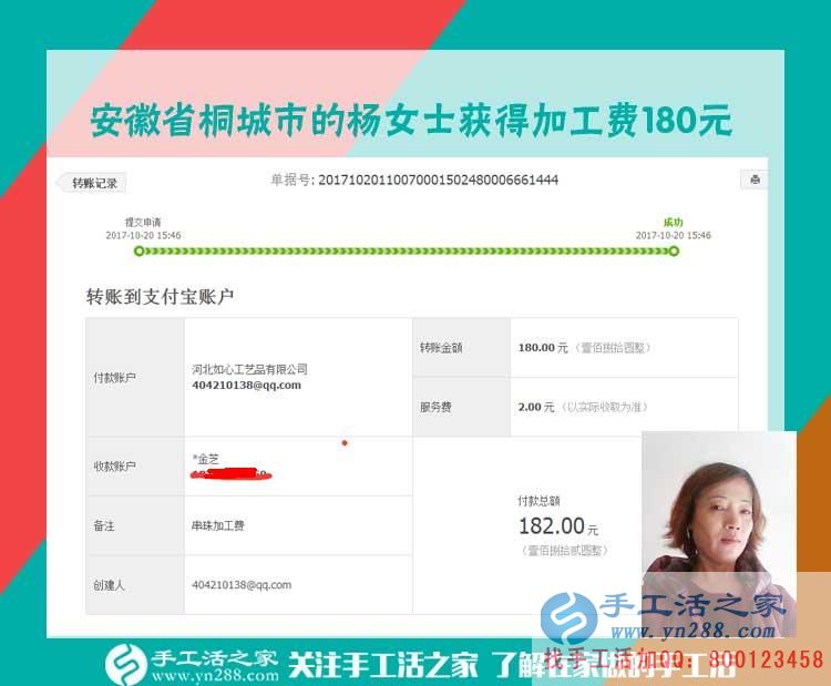 相信緣分，安徽桐城楊女士一直在家做手工活賺錢(圖1)