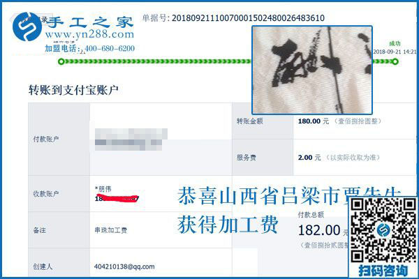 試做過關(guān)，山西呂梁賈先生開始在家組織人做手工活加盟項目