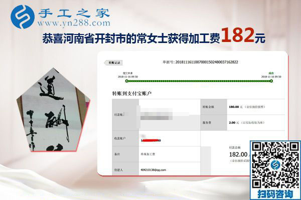 開店之余好兼職，河南開封常女士堅(jiān)持做外發(fā)手工活加工項(xiàng)目