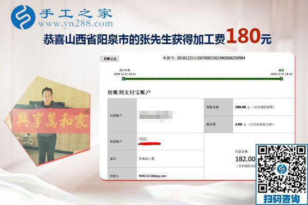 下班后干什么能掙錢？山西陽泉張先生找到正規(guī)手工活兼職