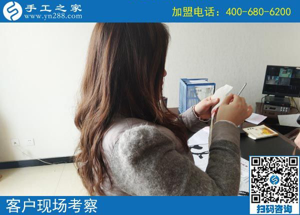 3月2日，可以帶回家做的手工活，沒有押金的手工活就是這里的珠繡手工，手工之家接待考察加工客戶剪影