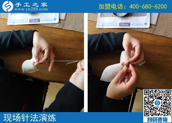 3月17日，想接正規(guī)廠家的手工活就選這里的珠繡免押金手工活，手工之家接待考察加工客戶剪影