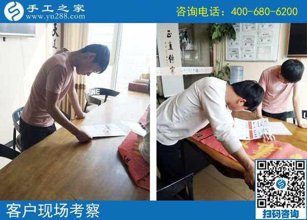 3月28日，正規(guī)供料的手工活，就是珠繡串珠外發(fā)手工活，手工之家接待考察加工客戶剪影