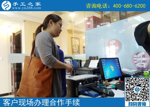 5月26日，正規(guī)的手工活外包就是珠繡串珠手工，手工之家接待考察加工客戶剪影