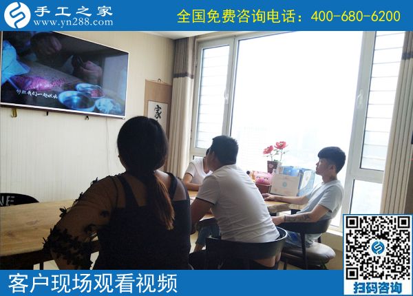 6月2日，正規(guī)供料的手工活，大家都選擇這里的珠繡，手工之家接待考察加工客戶剪影