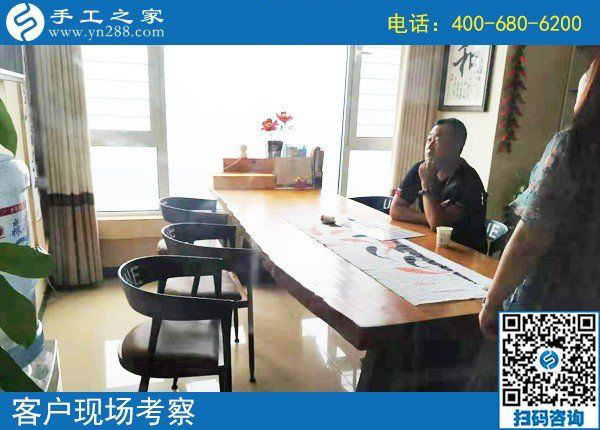 8月5日，把手工活帶回家做，外發(fā)手工活勵(lì)志珠珠繡是個(gè)好選擇，手工之家接待考察加工客戶剪影