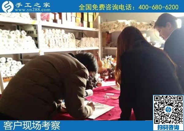 12月10日，手工加工活外加工，拿回家做的手工活就是珠繡手工，手工之家接待考察加工客戶剪影