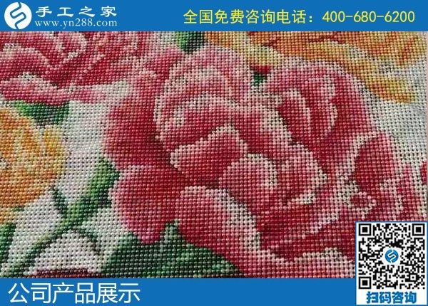 1月8日，手工活加盟項(xiàng)目，手工活拿回家做，這里的珠繡手工活更適合。手工之家勵志珠珠繡成品實(shí)拍