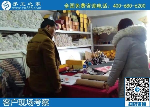 1月18日，手工活外發(fā)回收，正規(guī)手工活外發(fā)就是這里干凈衛(wèi)生的珠繡，手工之家接待考察加工客戶剪影