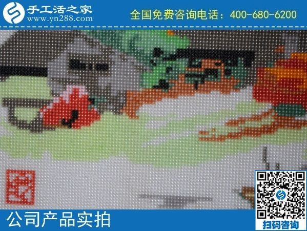 2月12日，正規(guī)的外發(fā)手工活，可以寄到家做的手工活，選手工之家的勵志珠，圖為手工之家勵志珠珠繡成品實拍