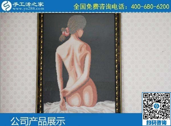 2月29日，找手工活代理加工項目，有沒有在家做的手工活？手工之家勵志珠珠繡成品實拍