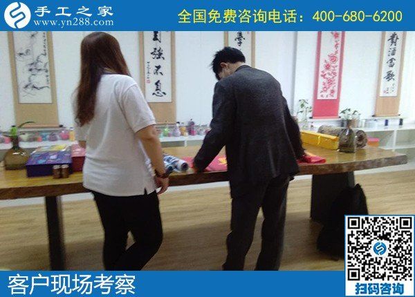 5月6日，代理手工活加工項目，正規(guī)外發(fā)手工活來料加工，選正規(guī)手工活勵志珠珠繡，手工之家接待考察合作加工客戶剪影