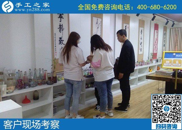 5月8日，正規(guī)手工活外發(fā)加工項目，手工活代理加工項目，就選勵志珠珠繡，手工之家接待考察合作加工客戶剪影