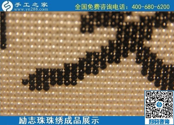 6月11日，可以拿回家做的手工活，在家做手工活掙錢，就選這個簡單好做長期穩(wěn)定的，勵志珠珠繡成品實拍