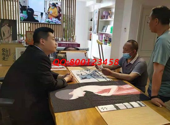 5月12日，正規(guī)供料的手工活，可以帶回家做的手工活就選這里的勵(lì)志珠珠繡，手工之家接待考察合作加工客戶剪影