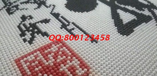8月30日，在家做的手工活，可以寄到家做的手工活就是手工之家的珠繡外發(fā)手工活，放心、合適，圖為勵志珠珠繡成品細節(jié)實拍