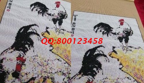 3月6日，手工活拿回家做，在家做手工活，選手工之家的珠繡手工串珠，圖為勵志珠珠繡成品細(xì)節(jié)實拍
