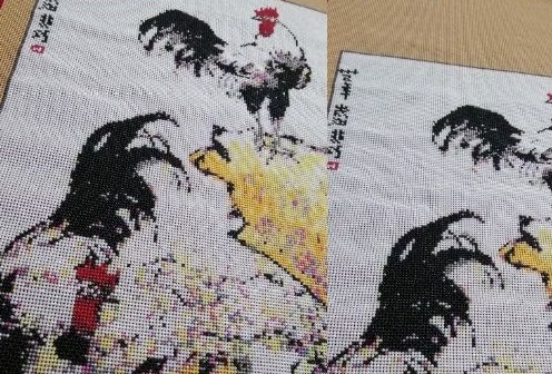 3月25日，可以寄到家做的手工活，在家做手工活掙錢，手工之家的誠信不變，圖為勵志珠珠繡成品細節(jié)實拍