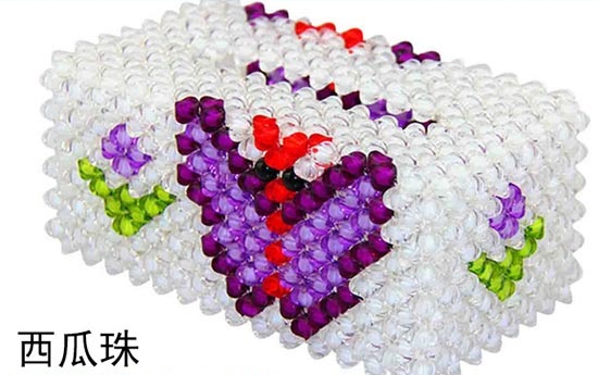 5月28日，手工活接單平臺，正規(guī)供料的手工活，珍惜珠繡外發(fā)手工活，珍惜合作，圖為珠繡串珠（紙抽盒）手工成品剪影