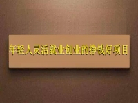 越來(lái)越多的年輕人選擇靈活就業(yè)創(chuàng)業(yè)，這兩個(gè)能賺錢的項(xiàng)目前景好