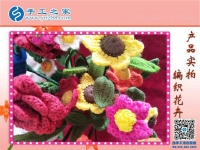 手工之家毛線編織花卉展示，一種居家裝飾的傳統(tǒng)唯美藝術(shù)