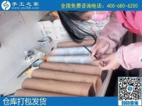 春節(jié)過(guò)后天漸暖，在家做手工活串珠繡正合適