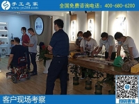 5月24日，長期穩(wěn)定的手工加工回收項(xiàng)目，就是針法簡單，培訓(xùn)成體系的勵志珠珠繡，手工之家接待考察加工客戶剪影