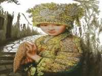 《苗族少女》民族風(fēng)系列，勵(lì)志珠珠繡純手工圖紙及成品